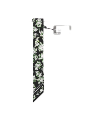 Dolce & Gabbana 6X100 SMALL FLOWER BOUQUET-PRINT SILK TWILL BANDEAU - Black