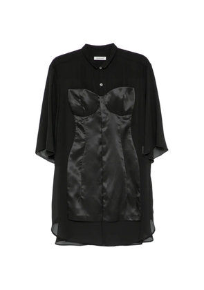 Undercover bustier-detail shirt - Black