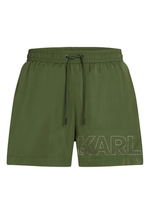 Karl Lagerfeld logo-print swim shorts - Green
