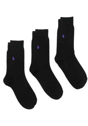 Polo Ralph Lauren Polo Pony-motif socks (pack of three) - Black