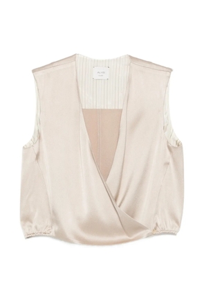 Alysi crossover crop top - Neutrals