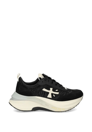 Premiata Hill logo detail sneakers - Black