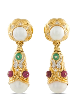 LB Exclusive multi-stone drop earrings - Gold