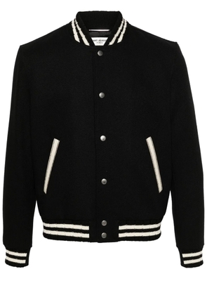 Saint Laurent Teddy varsity jacket - Black