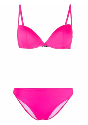 Ea7 Emporio Armani logo-print underwire bikini - Pink