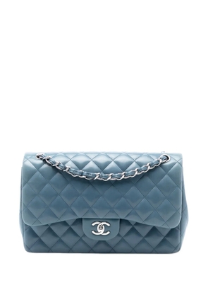 CHANEL Pre-Owned 2012-2013 Jumbo Classic Lambskin Double Flap shoulder bag - Blue