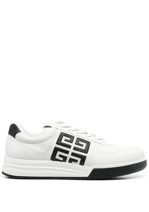Givenchy contrasting-logo leather sneakers - White