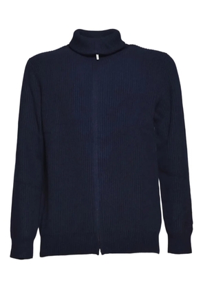 MC2 Saint Barth zip ribbed cardigan - Blue