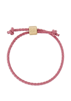 Miu Miu Begonia braided leather bracelet - Pink
