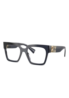 Miu Miu Eyewear logo-detail square-frame glasses - Black