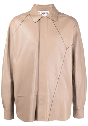 LOEWE geometric panelled classic shirt - Neutrals