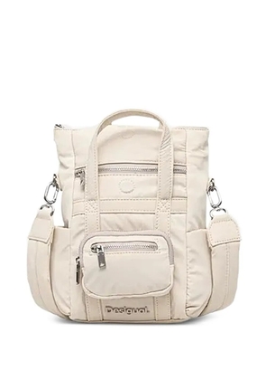 Desigual small Voyager multi-position tote bag - Neutrals