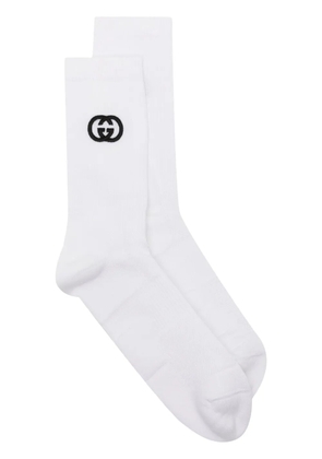 Gucci Interlocking-G cotton ankle socks - White