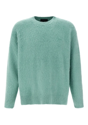 Roberto Collina shearling-effect crew-neck sweater - Blue
