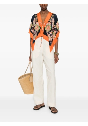 ETRO floral-pattern blouse - Orange
