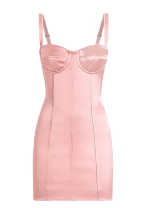 Dolce & Gabbana DNA stretch satin mini dress - Pink