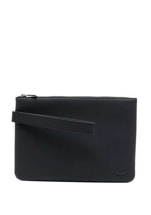 Lacoste embossed-logo clutch bag - Blue
