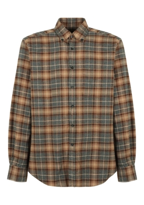 slowear checked long-sleeve shirt - Brown