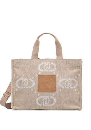 LIU JO logo-pattern crossbody bag - Neutrals