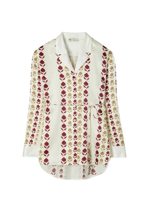 Tory Burch printed silk shirt - Neutrals