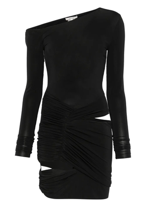 Nensi Dojaka asymmetric-neck mini dress - Black
