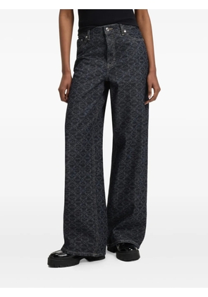 HUGO monogram-print jeans - Blue