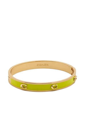 Coach enamelled hinged bracelet - Gold