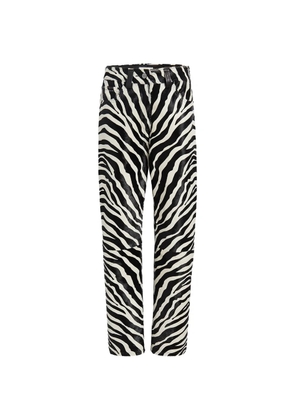 KHAITE Callum zebra print trousers - White