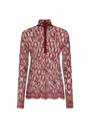 Dolce & Gabbana Chantilly lace top - Red