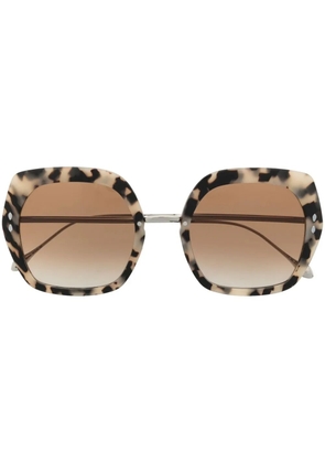 Isabel Marant Eyewear tortoiseshell-effect tinted sunglasses - Brown