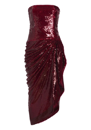 Cinq A Sept Shea sequinned midi dress - Red