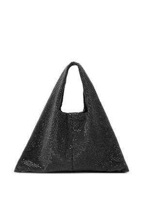 TWENTY FOURHAITCH strass mesh shopper bag - Black