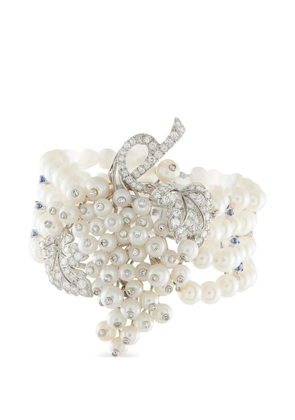 LB Exclusive leaf-motif multi-stone bracelet - Silver