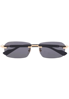 Gucci Eyewear rimless rectangle-frame sunglasses - Black