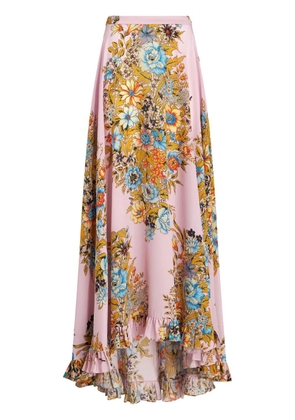 ETRO floral-print silk maxi skirt - Pink