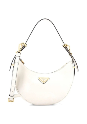 Prada Pre-Owned Arque Half Moon Leather Small hobo bag - White