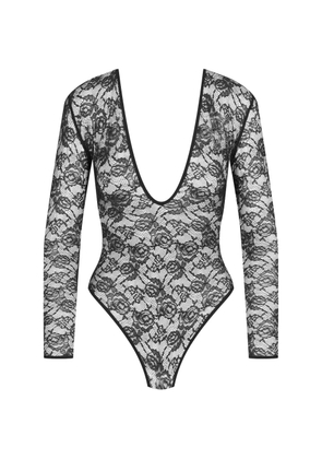 Maison Close Flashback V-neck bodysuit - Black