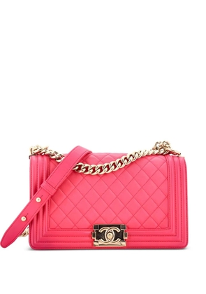 CHANEL Pre-Owned Boy Flap Bag Quilted Lambskin Old Medium shoulder bag - Pink