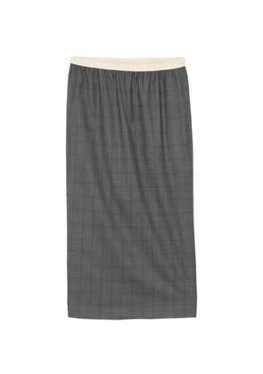 LESS H-line checked skirt - Grey