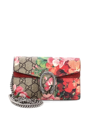 Gucci Pre-Owned Dionysus Bag Blooms Print GG Coated Canvas Super Mini crossbody bag - Brown