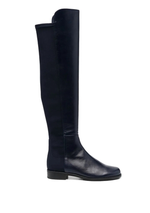 Stuart Weitzman panelled knee-length leather boots - Blue