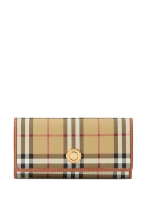 Burberry check folding wallet - Neutrals