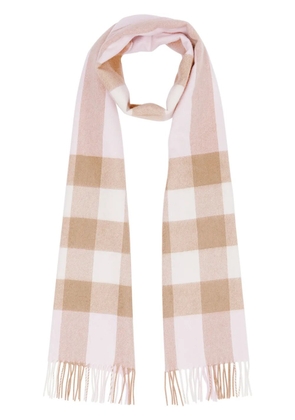 Burberry check pattern cashmere scarf - Neutrals