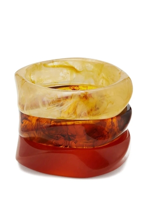 Luv Aj Formentera marbled bangle set - Brown