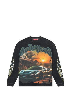 GODSPEED sunset drift print long-sleeve sweatshirt - Black