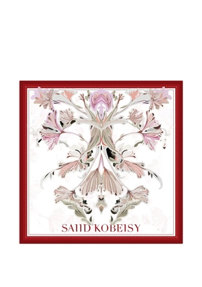 Saiid Kobeisy floral large scarf - White