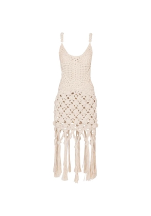 Balmain knot-detail mini dress - Neutrals