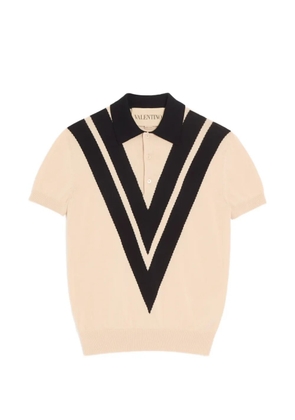 Valentino Garavani cotton polo with inlaid V - Neutrals