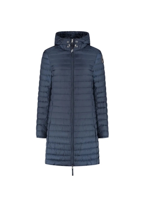 Parajumpers logo-patch padded coat - Blue