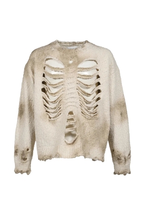Doublet distressed-effect sweater - Neutrals